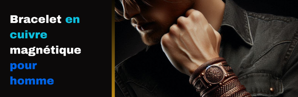 Bracelet cuivre magnétique homme :, Bracelet cuivre magnétique homme, PLATINUMVENDROO